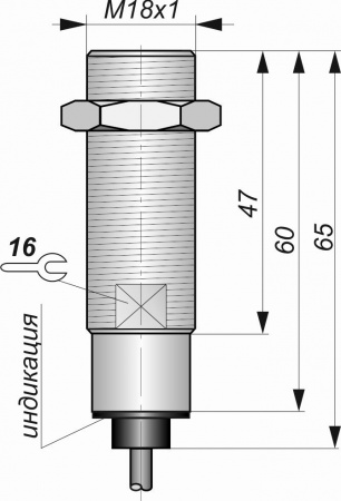 Датчик бесконтактный индуктивный ИД09-NO-PNP-1(Л63)