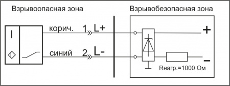 Датчик индуктивный бесконтактный взрывобезопасный "NAMUR" SNI 85-2,5-L(кабель МБС)