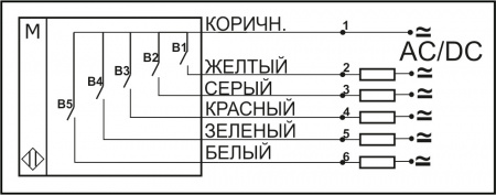 Датчик бесконтактный герконовый DFG4 41.51-B5.140.140.140.140-5NO-607.12-d2-S-1